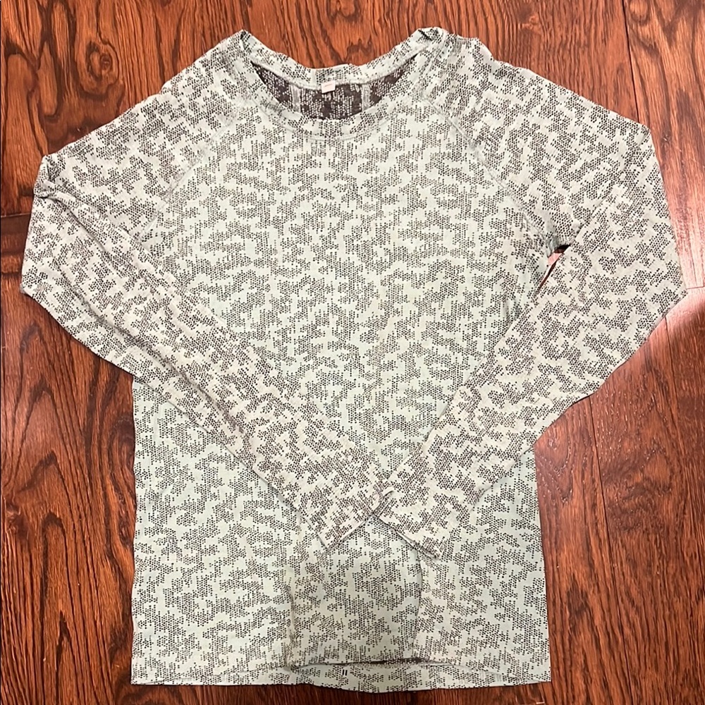 Mint Green/Black Momentum Seamless Long Sleeve Top